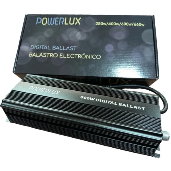 Balastro Electrónico PowerLux 600W regulable con Potenciómetro