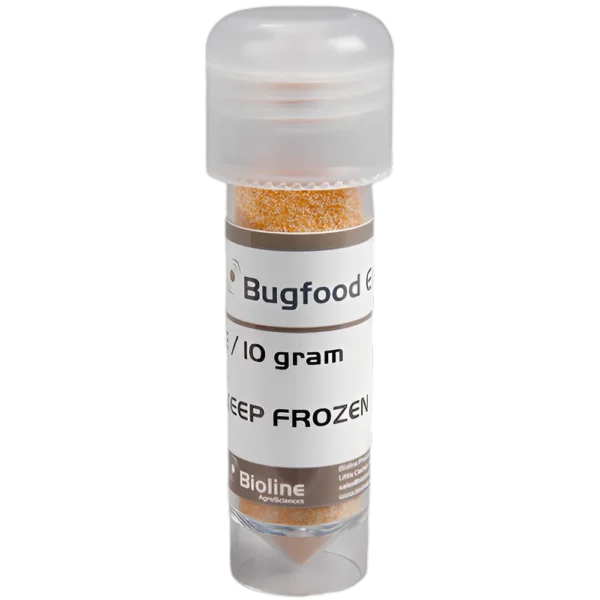 Bugfood - Huevos Estirilizados E - Vial - 10 gr - Ephestia kuehniella (Mosca Blanca, Trips, Orugas)