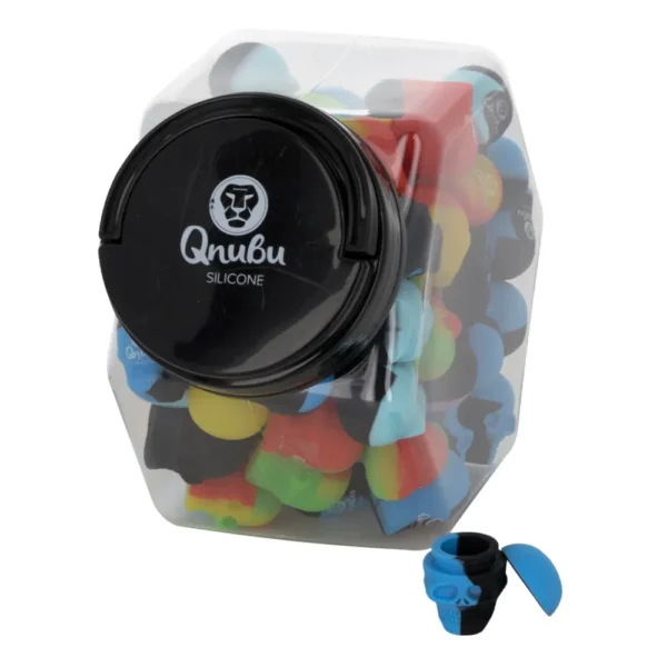 Bote Qnubu Silicone Calavera Mini 3ml (Display L 80Und)