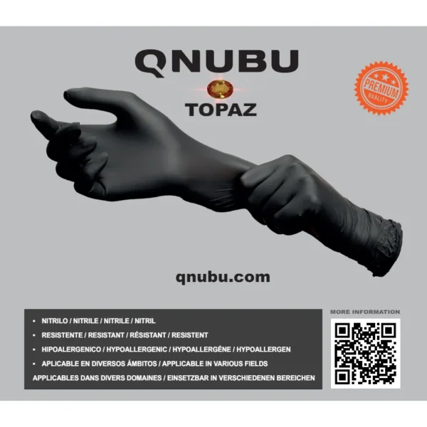 Guantes de nitrilo profesionales Qnubu Topaz (300 uds)