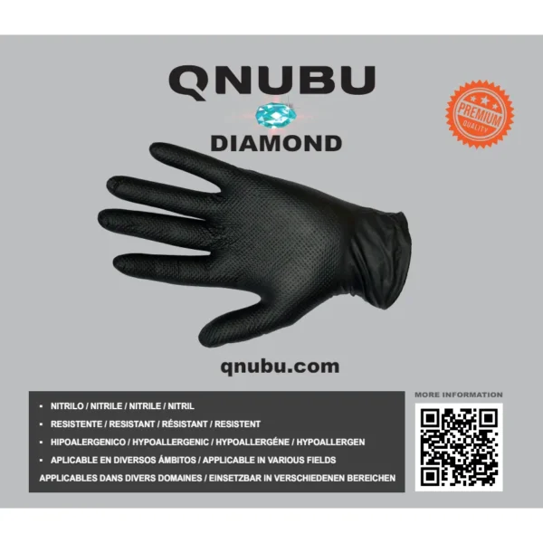 Guantes de nitrilo profesionales Qnubu Diamond (200 Uds.)