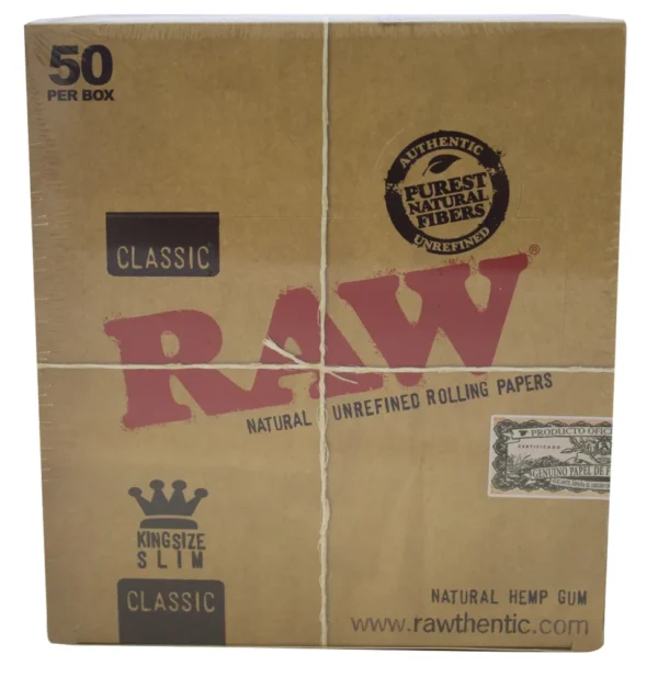 Papel de Fumar Raw Classic King Size Slim 50Und