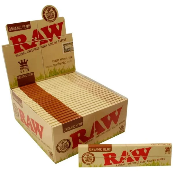 Papel de Fumar Raw Organic King Size Slim 50Und