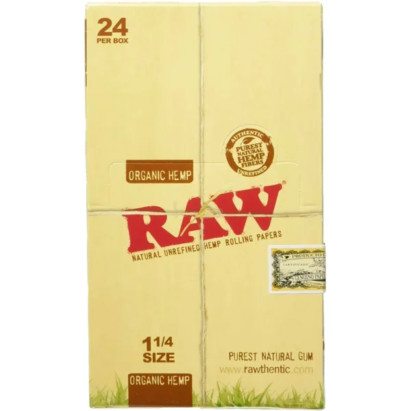 Papel de Fumar Raw Organic 1 1/4  24Und