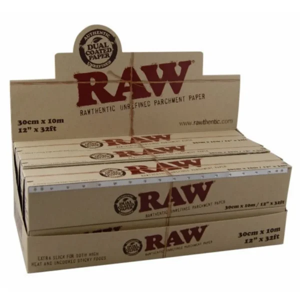 Raw Pergamino Rollo Mediano BHO (30cm x 10m) (Caja 6und)