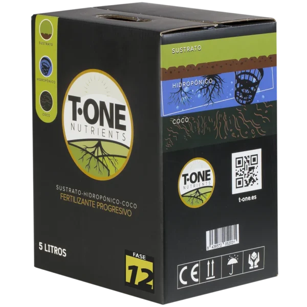 T-One Nutrients Fertilizante Progresivo Fase 12 Bag in Box